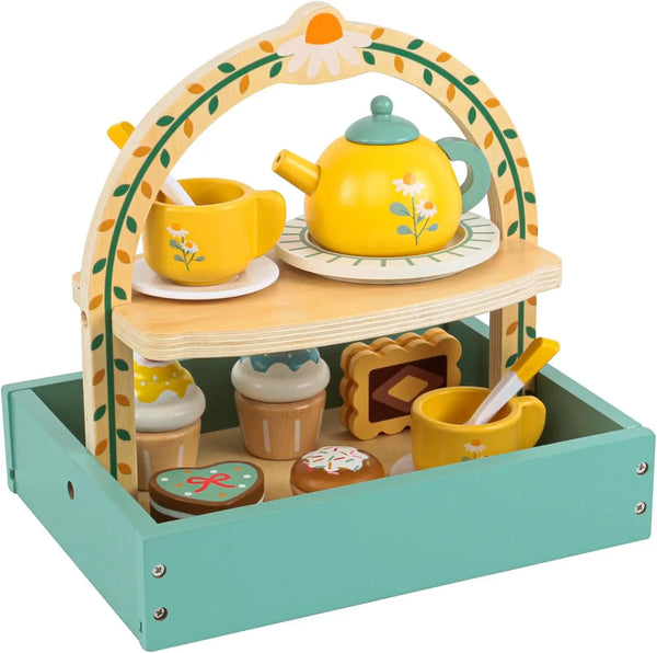 Königliches Teeservice-Set | Holz-Küchenspielzeug für Kinder
