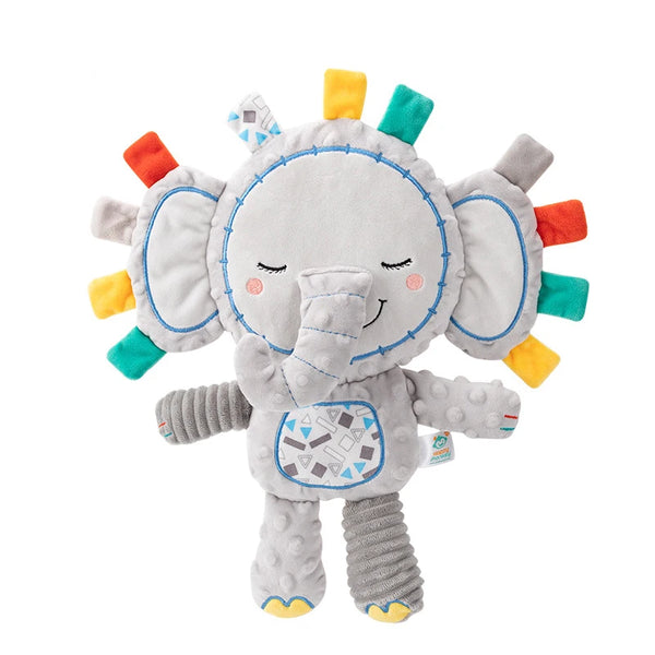 Elefant | Lernspielzeug Weiches Sensorisches Rasselspielzeug für Kinder