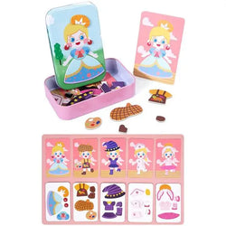 Set zum Verkleiden von Mädchen | Bildungs-Magnetpuzzle für Kinder