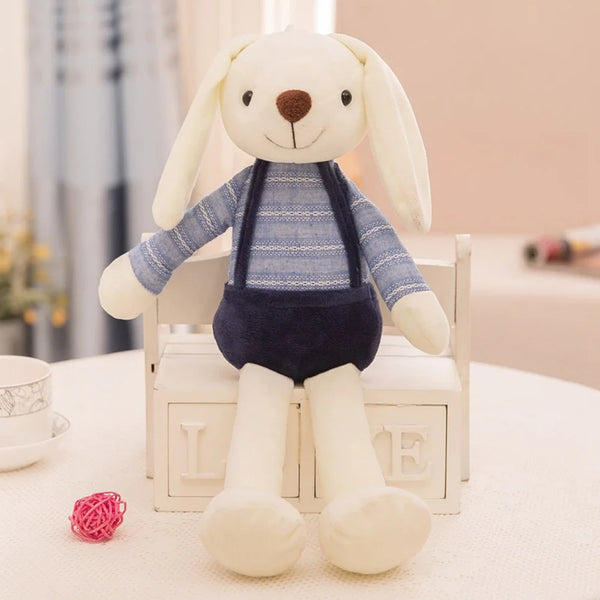 Blauer Hase | Weiches Langohren-Plüschkaninchen-Spielzeug für Kinder