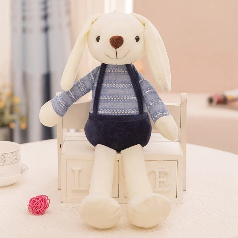 Blauer Hase | Weiches Langohren-Plüschkaninchen-Spielzeug für Kinder