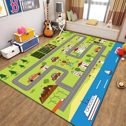 Kinderzimmerteppich | Erkunden Sie die Stadtstraße