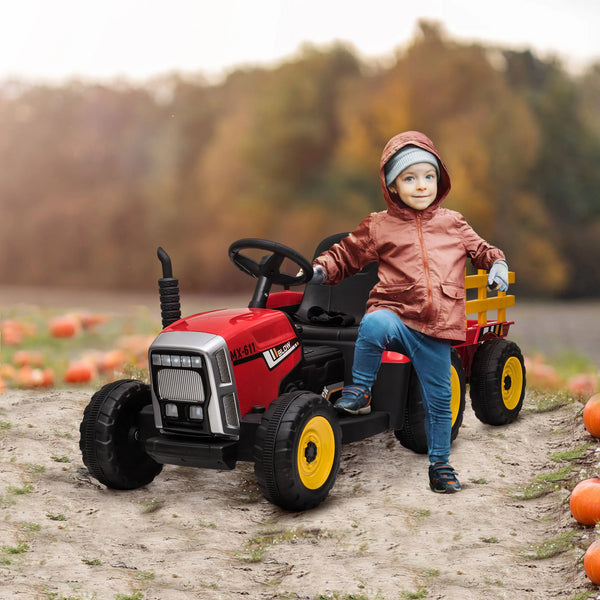 Erdfreundlicher Traktor | Elektrischer Traktor mit Anhänger für Kinder