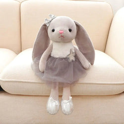 Grauer Hase Puppe | Plüsch-Bettanhänger Rasselspielzeug für Babys