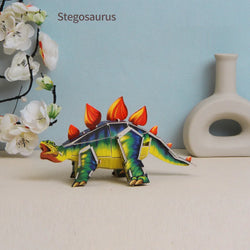Stegosaurus Dino | Dinosauriermodell Papierkarten-Puzzle-Spielzeug für Kinder
