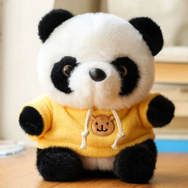 Gelb | Niedliches weiches Panda-Plüschtier für Kinder