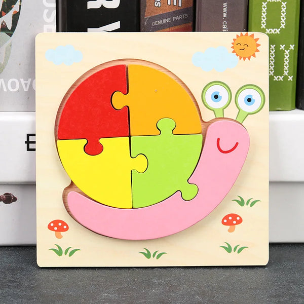 SnailFlight | 3 Bündel Hölzerne Puzzles für Kinder