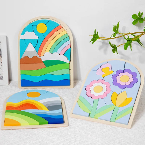 ColorArc | Regenbogen Puzzle aus Holz