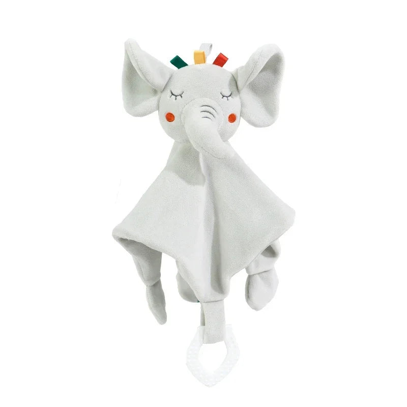 Weißer Elefant | Montessori Kuscheliges Plüschtier für Babys