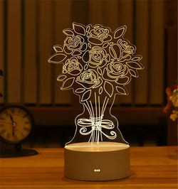 Rose | LED-Nachtlicht Lampe für Kinder