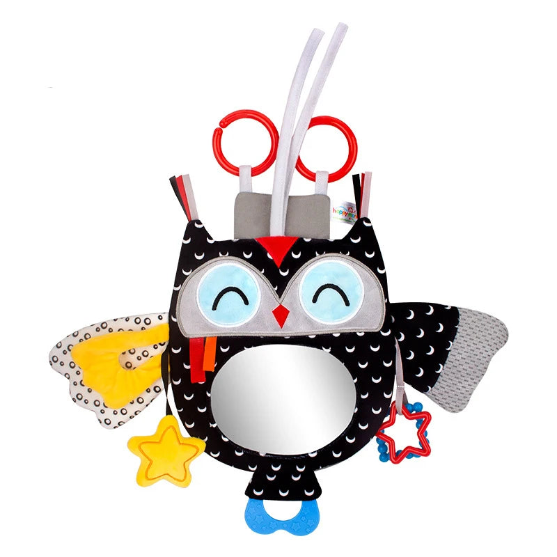 Bunter Pinguin | Pädagogisches Hängespielzeug mit Rasseln für Kinder