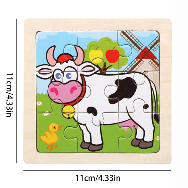 Montessori Holzpuzzle | Kuh