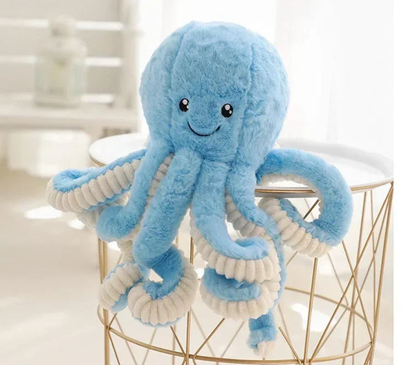 Himmelblauer Oktopus | Weiches Plüsch-Stofftier für Kinder