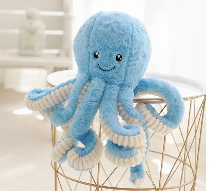 Himmelblauer Oktopus | Weiches Plüsch-Stofftier für Kinder