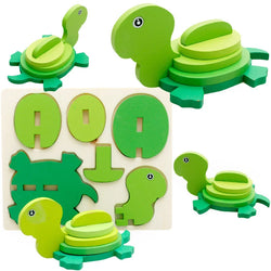Schildkröten Puzzle | Bildungsbausteinspielzeug für Kinder