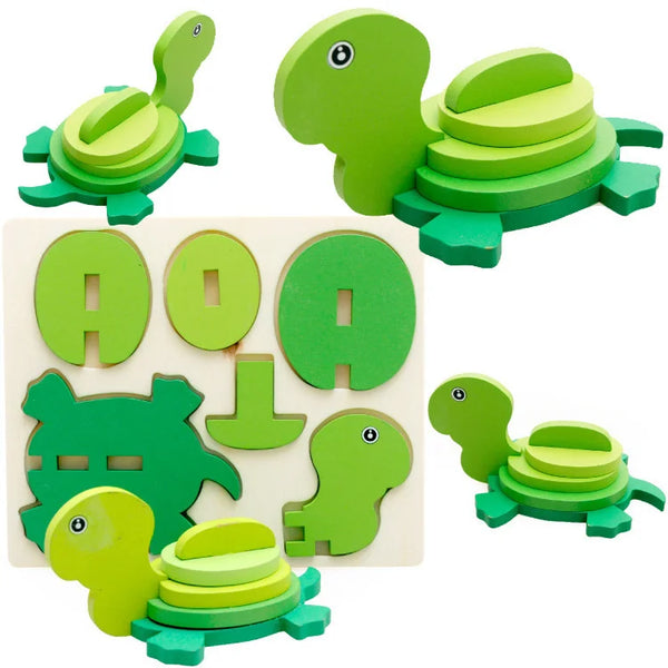 Schildkröten Puzzle | Bildungsbausteinspielzeug für Kinder