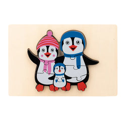 Pinguin | Frühes Lern-Puzzle-Spielzeug für Kinder