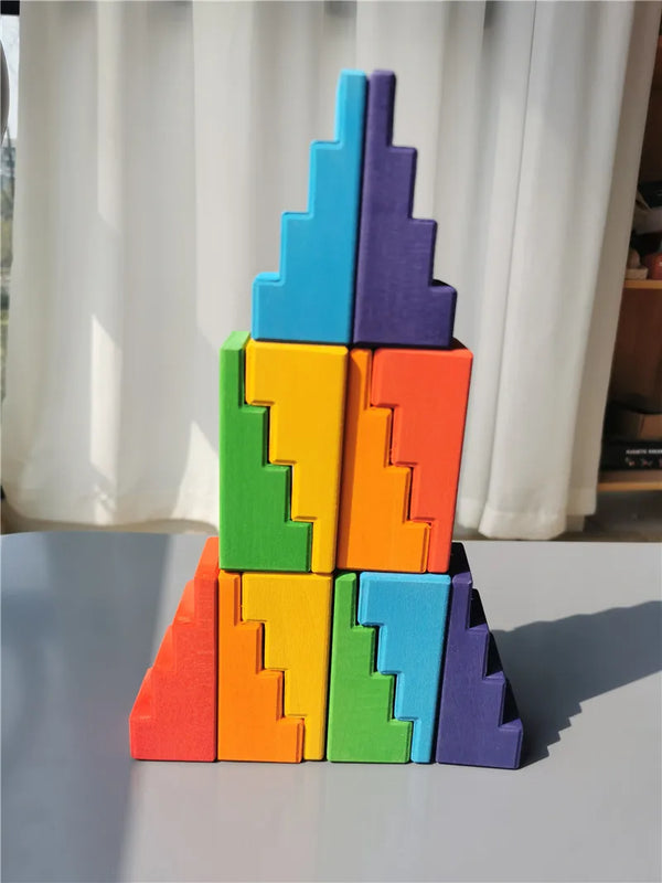 NatureCastle | 3 Bündel Regenbogen Holzklötze