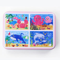 Ozeantiere | Holz-Cartoon-Puzzles für Kinder