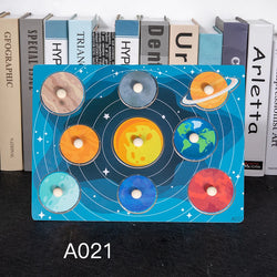CosmicCrew | 2 Bündel Hölzerne Puzzles Lernspielzeug
