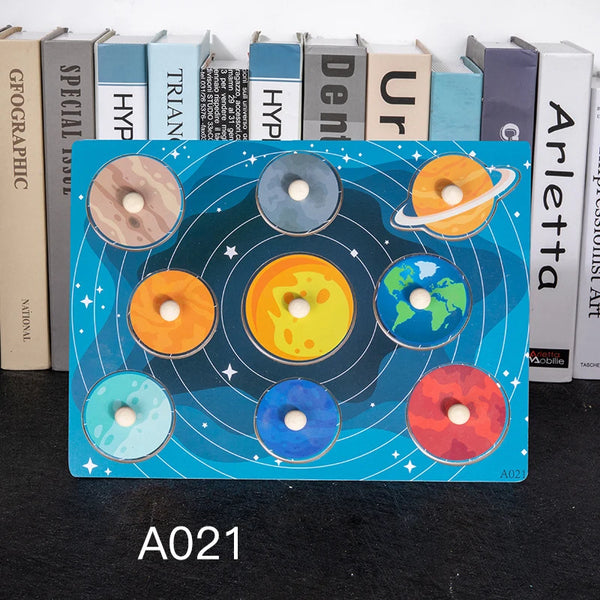 CosmicCrew | 2 Bündel Hölzerne Puzzles Lernspielzeug