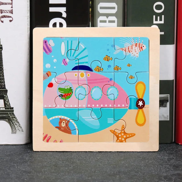 UltimateExplorer | 3 Bündel Cartoon Puzzle aus Holz