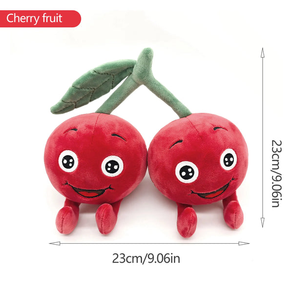 Cherries | Frucht-Simulationsplüschspielzeug für Kinder