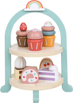 High Tea Kuchen-Set | Holz-Küchenspielzeug für Kinder