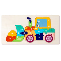 Baufahrzeuge Puzzle für Kinder | Set von 3