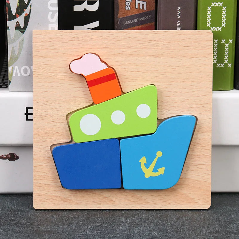 OceanWise | 3 Bündel Hölzerne Puzzles für Kinder
