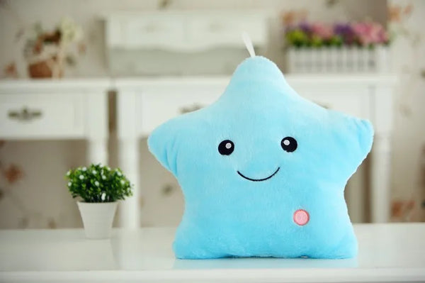 Blau | Weiches Stofftier mit Lichtern für Kinder