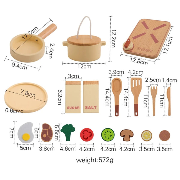 KiddoKitchen | 3 Bündel Küchenutensilien aus Holz