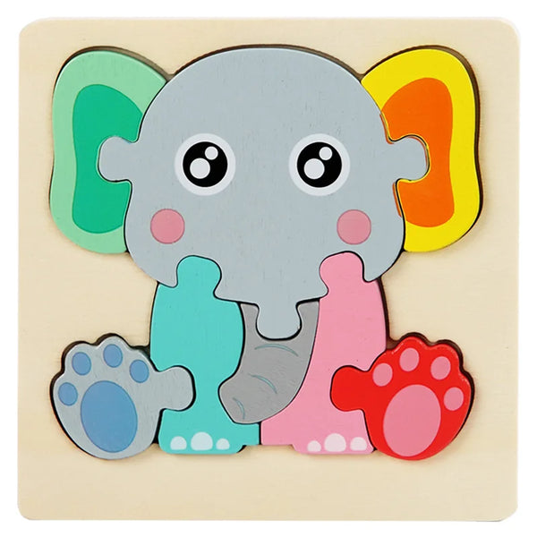 WildlifeWonders | 3 Bündel Bunte Holzpuzzle für Kinder
