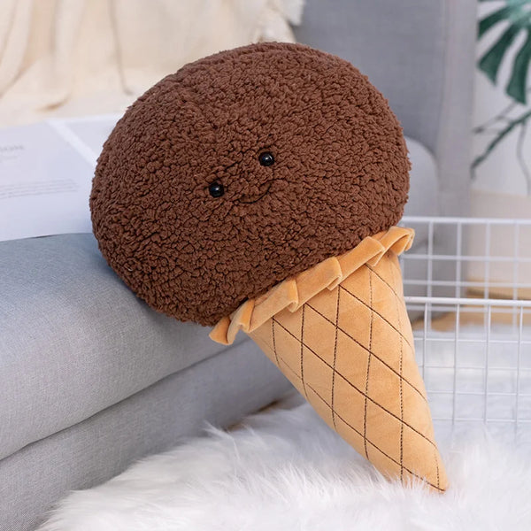 Kegel-Eiscreme-Plüsch-Stoffspielzeug für Kinder | Bundle aus 3