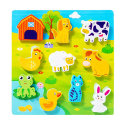 Bauernhoftiere | Frühes Bildungs-Puzzle für Kinder