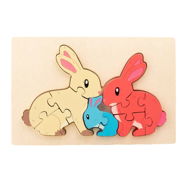 Hase | Frühes Lern-Puzzle-Spielzeug für Kinder