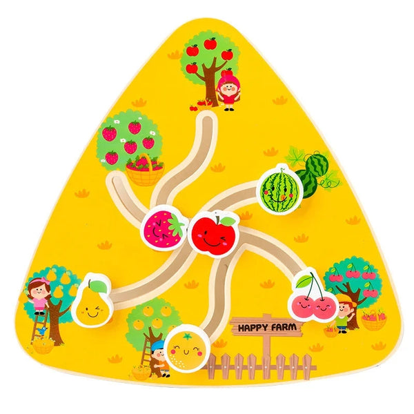 Früchte | Holz-Labyrinth-Puzzle-Spielzeug für Kinder