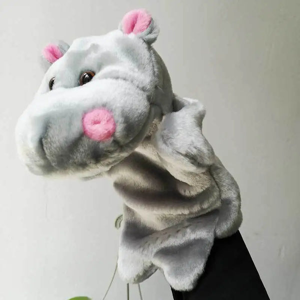 Nilpferd | Stofftier Handpuppe Plüschspielzeug für Kinder