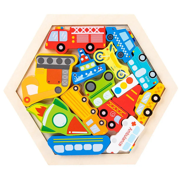 Kreatives Lernspielzeug aus Holz für Kinder | Set aus 3