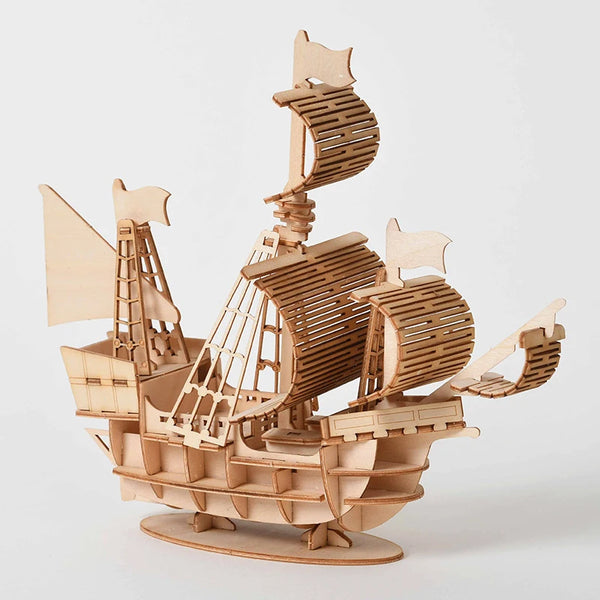Piratenschiff | Pädagogisches Holzpuzzle für Kinder
