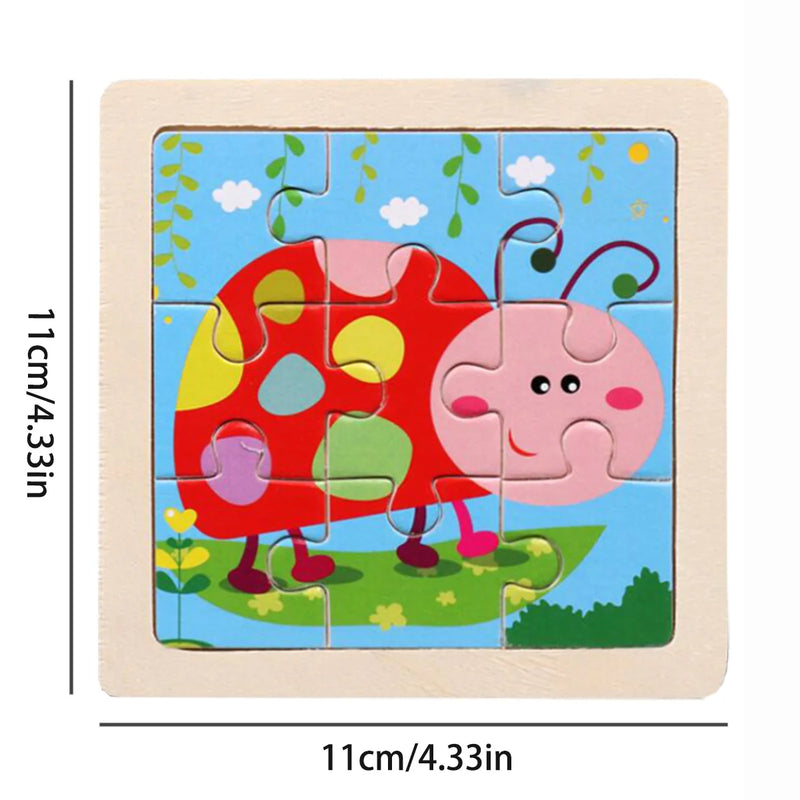 Montessori Abenteuer Holzpuzzle | 3er-Bündel