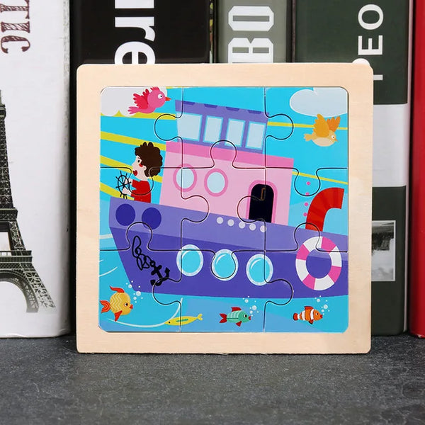 UltimateExplorer | 3 Bündel Cartoon Puzzle aus Holz