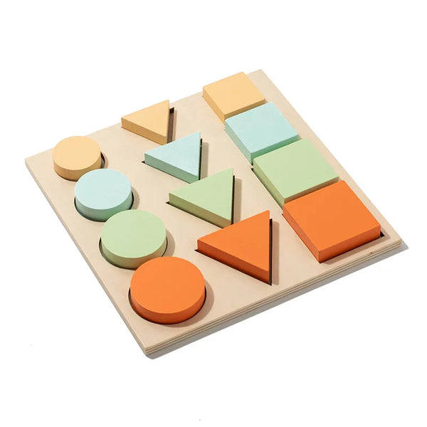 Holzformen-Puzzles für Kleinkinder | 3er-Bündel