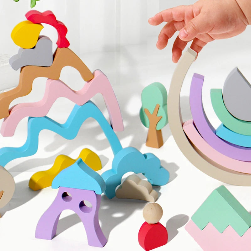 PuzzleStack | Hölzernes Balance Bauspielzeug