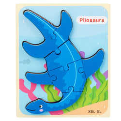 Pliosaurus | Lernspielzeug Holz-Dinosaurier Puzzle für Kinder
