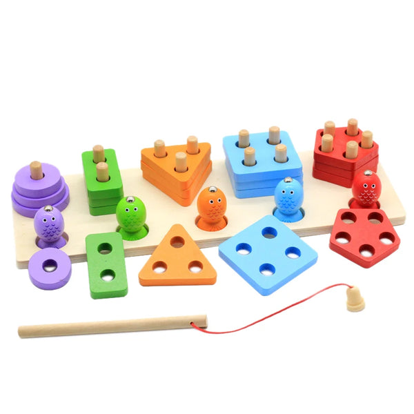 Formsortier-Stapler aus Holz | Spielzeug für Kleinkinder
