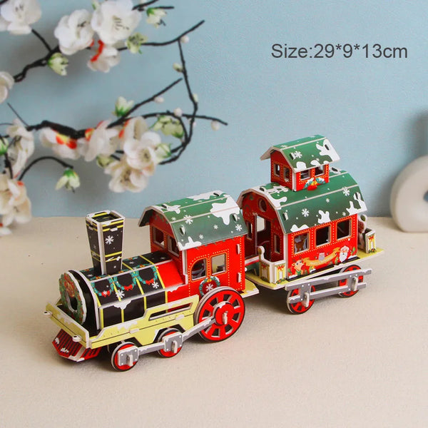 Weihnachtszug | Frühpädagogisches Puzzle für Kinder