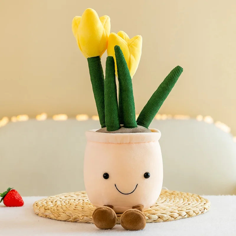 Bunte Tulpen Lehrreiches Kuscheltier Pflanze für Kinder | 3er-Bundle