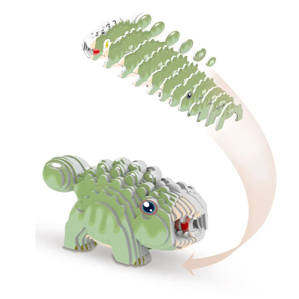 Ankylosaurus Dino | Kartonmodell-Spielzeug für Kinder