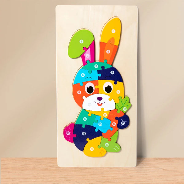 Hase | Frühes Lern-Cartoon-Puzzle für Kinder